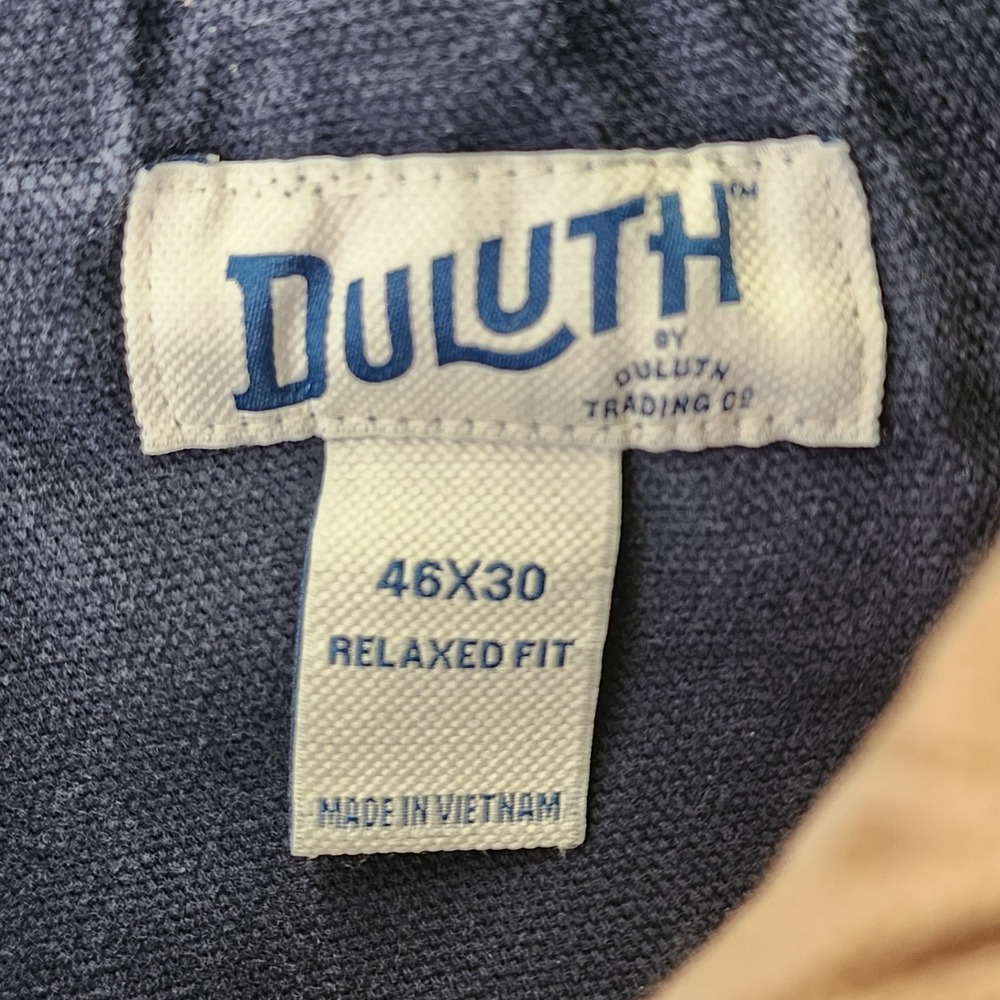 Duluth Trading Co‎ 92204 Cargo Pants Mens 46x30 Navy Blue Relaxed Fit Workwear - Picture 3 of 10